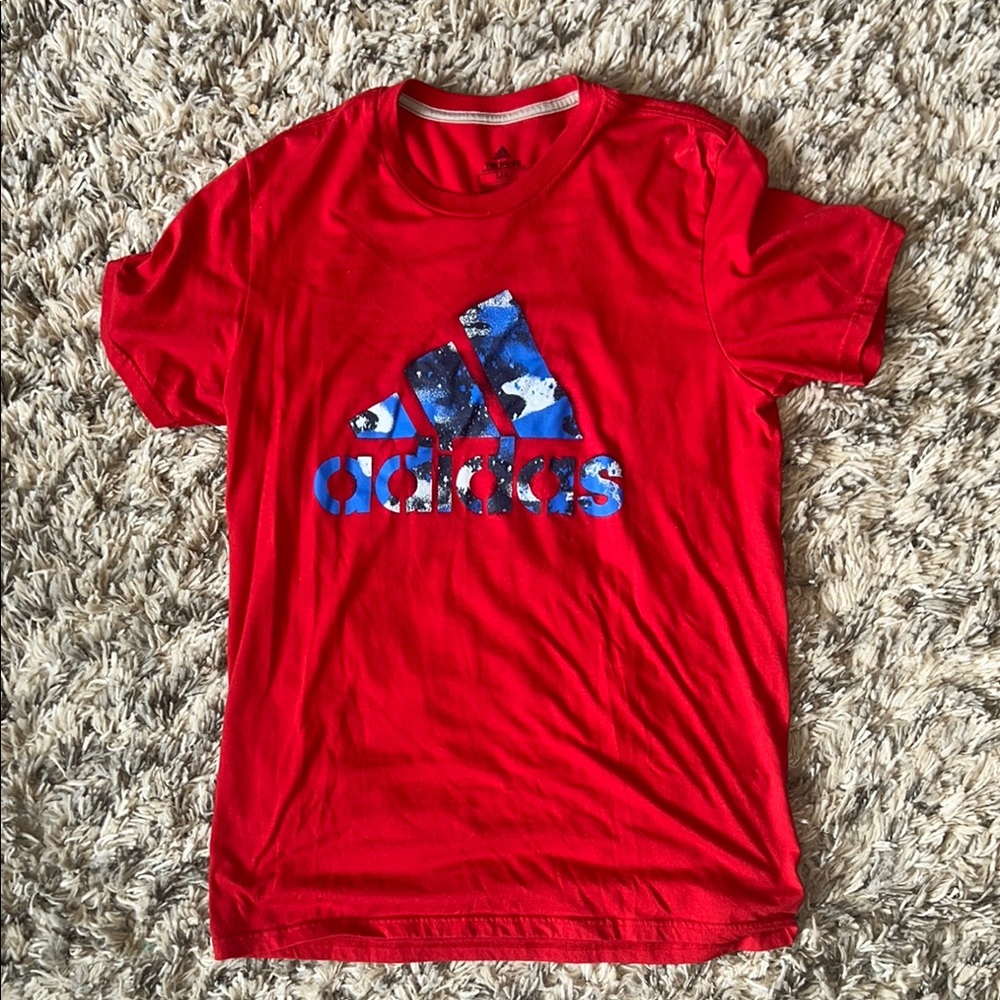 Adidas Red Graphic T-Shirt